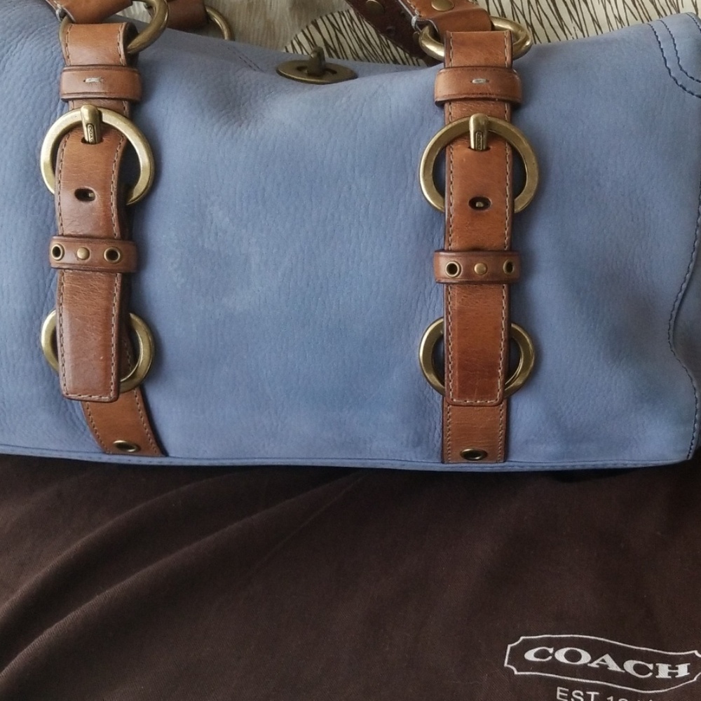 Coach Suede Handbag - Picture 2 of 6